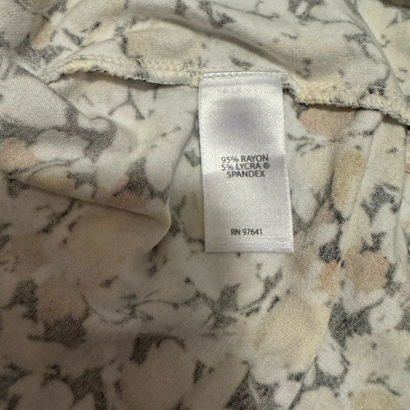 J. Jill Yellow and Blue V-Neck Bishop Sleeve Top - Picture 9 of 10